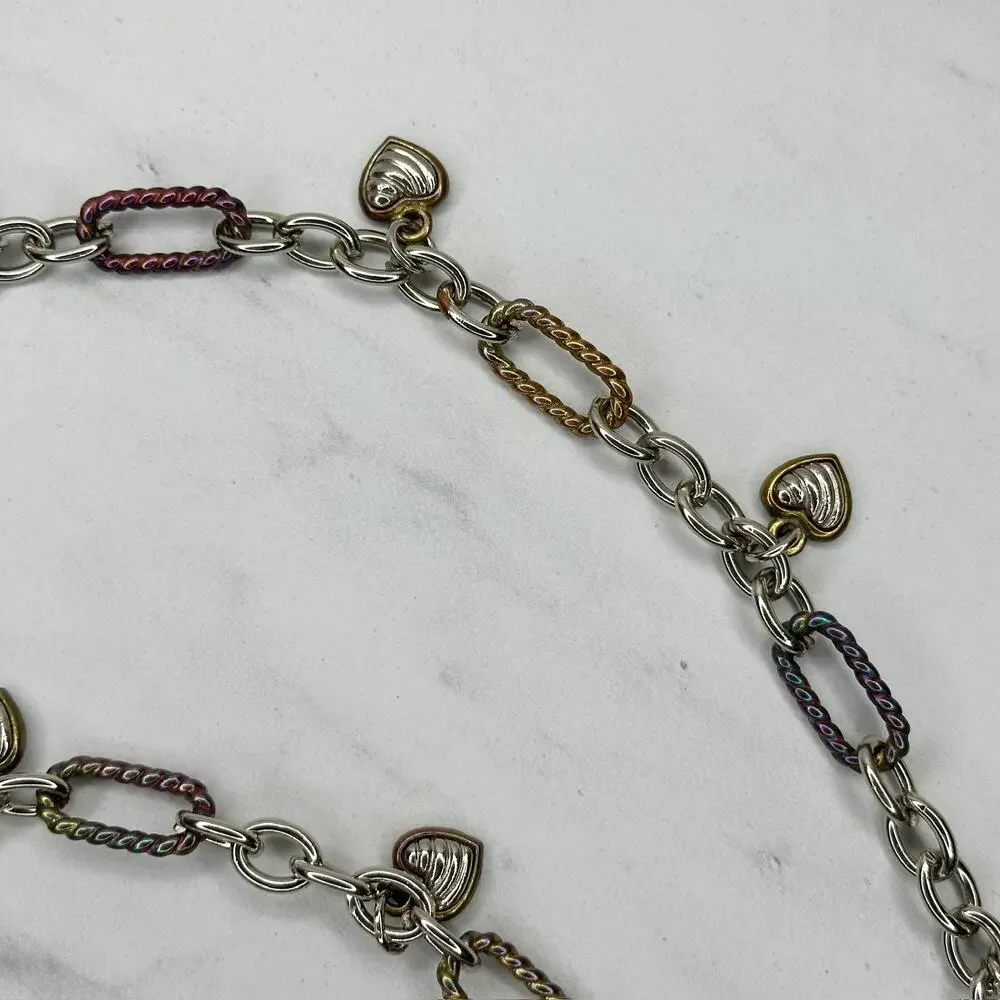 Heart Charm Silver Gold Chain Belt 2X/3X (2X/3X) ✨